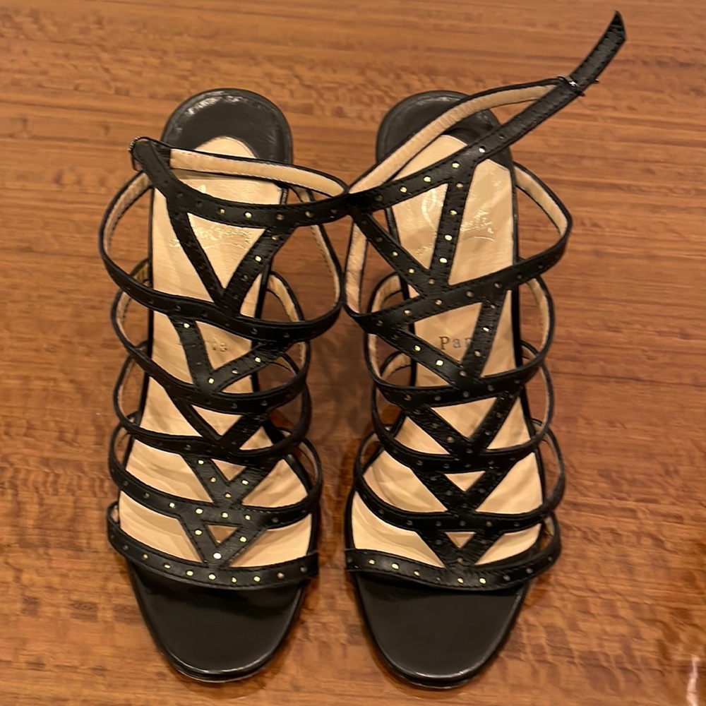 Christian Louboutin black heels, sandals. Excellent condition , Barely worn